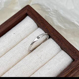 Initial Letter Stackable Band Ring | Silver