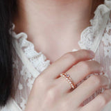 Dainty Gold Star Eternity Stacking Band Ring
