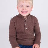 Boys Heather Carafe Quilted Quarter Snap Sweatshirt