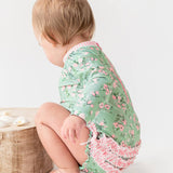 Tea Roses Long Sleeve One Piece Rash Guard Swimsuit
