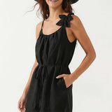 Flower Petal Linen Mini Dress: Multiple Colors