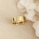 Cross Band 6mm: Yellow Gold