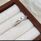 Initial Letter Stackable Band Ring | Silver