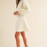 Ballon Sleeve Sweater Dress