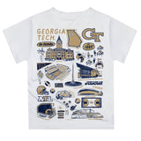 Georgia Tech Yellow Hand Sketched Impressions Boys T-Shirt
