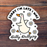 Dilly Dallying Goose Sticker