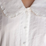Collared Short Sleeve Button Up Top