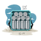 FOAM 22 Qt. EVA Light Hybrid Cooler Holds 30 Cans - Cyan
