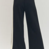 Solid Knit Wide-Leg Pants