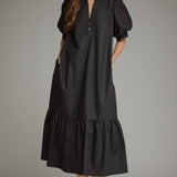 Amber Black Midi Dress
