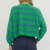 Striped Long Sleeve Knit Sweater