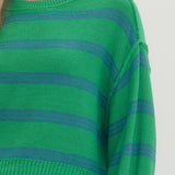 Striped Long Sleeve Knit Sweater