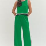 Sleeveless Knit Top with Buttons in Back