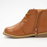 Cinnamon Scallop Trim Boot