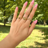 Textured Wrapped Cross Ring