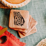 Set of 4 Georgia Wooden Coasters