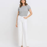 High Rise Wide Leg Jeans | Optic White