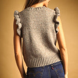 Ruffle Sleeve Sweater Top