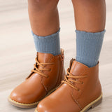 Cinnamon Scallop Trim Boot