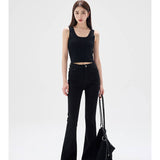 Striped Knit U-Neck Tank