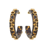 Sutton Horsebit Resin Hoop Earrings| Assorted Colors