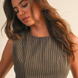 Stripe Peplum Set