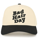 Bad Hair Day Two Tone Trucker Hat: Black