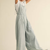 Wide Leg Denim Jumpsuit