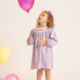 Birthday Girl's Candles Smocked Dress