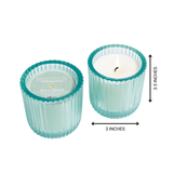 Sea Grass 1 Wick Colored Glass Candle