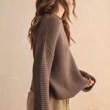Round Neck Sweater Knitted Top