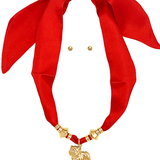 Scarf Bulldog Necklace: Multiple Colors