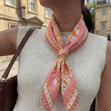 Assorted Flower Print Square Bandana Scarf: Multiple Colors