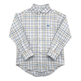 Boys Carter Oxford Shirt | Khaki/Blue Plaid