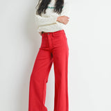 Isabella Wide Leg Jeans | Red