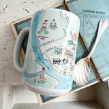 Charleston, South Carolina Map Mugs