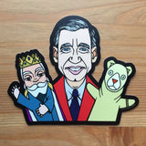 Fred Rogers Sticker | Puppets | Waterproof Vinyl Decal