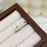 Initial Letter Stackable Band Ring | Silver