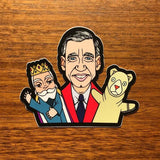 Fred Rogers Sticker | Puppets | Waterproof Vinyl Decal