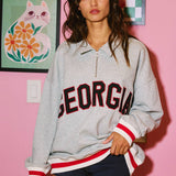 Georgia Stripe Elastic Banded Sweatshirt