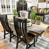 Farmhouse Pedestal Table White Wash