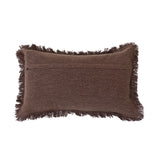 Stonewashed Cotton Tufted Lumbar Pillow w/ Fringe "Hello Fall"