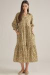 Autumn Olive Midi Dress
