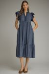 Callie Navy Midi Dress