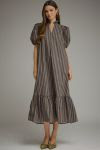 Sam Navy Brown Midi Dress