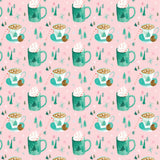 Cozy Drinks Christmas Gift Wrap Roll