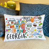State of Georgia Double Sided Lumbar Pillow