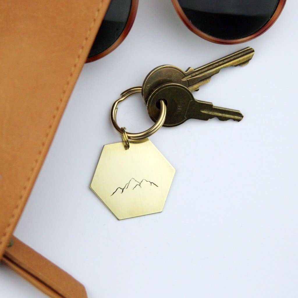 Mountain - Stamped Keychain