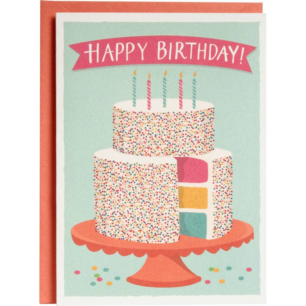 Happy Birthday Birthday Cake A6 Greeting Card