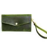 Women's Leather Clutch Wallet - Trifold